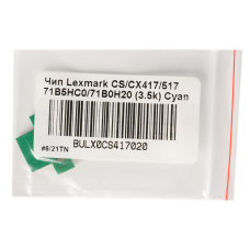 Чип Lexmark CS/CX417/517 71B5HC0/71B0H20 (3.5k) Cyan