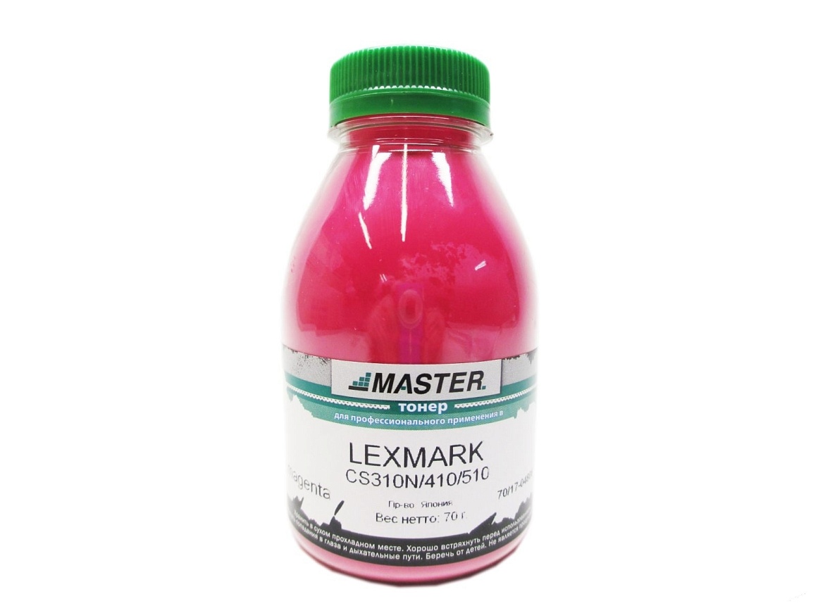 Тонер Lexmark CS310N/410/510, magenta, 70г/банка, 3К