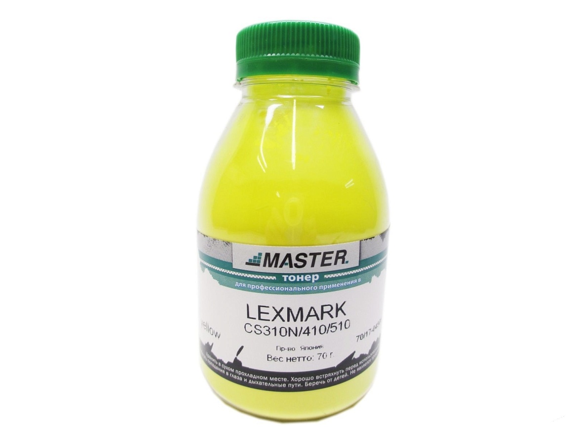 Тонер Lexmark CS310N/410/510, yellow, 70г/банка, 3К