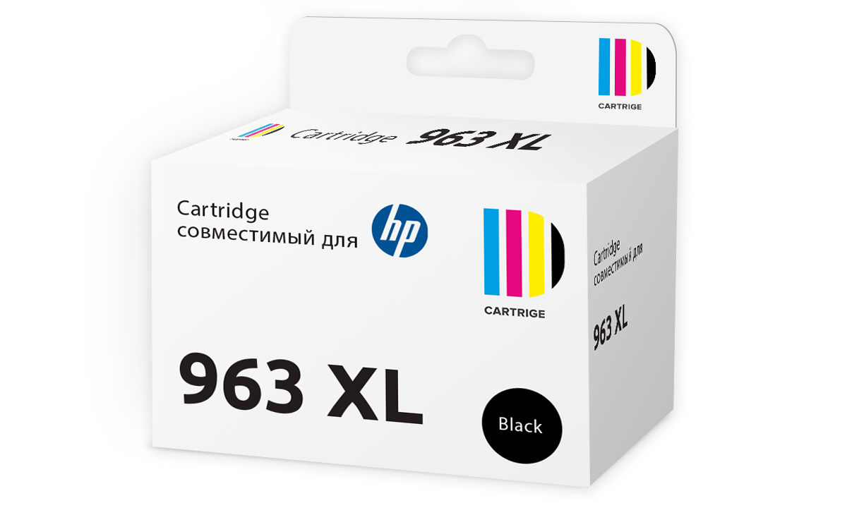 Струйный картридж HP OfficeJet Pro 9010 9020 9023 963XL 967XL ( 3JA30AE 3JA31AE ) Black (50мл/2k) pigment
