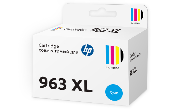 Струйный картридж HP OfficeJet Pro 9010 9020 9023 963XL ( 3JA27AE ) Cyan (26мл/1.6k)