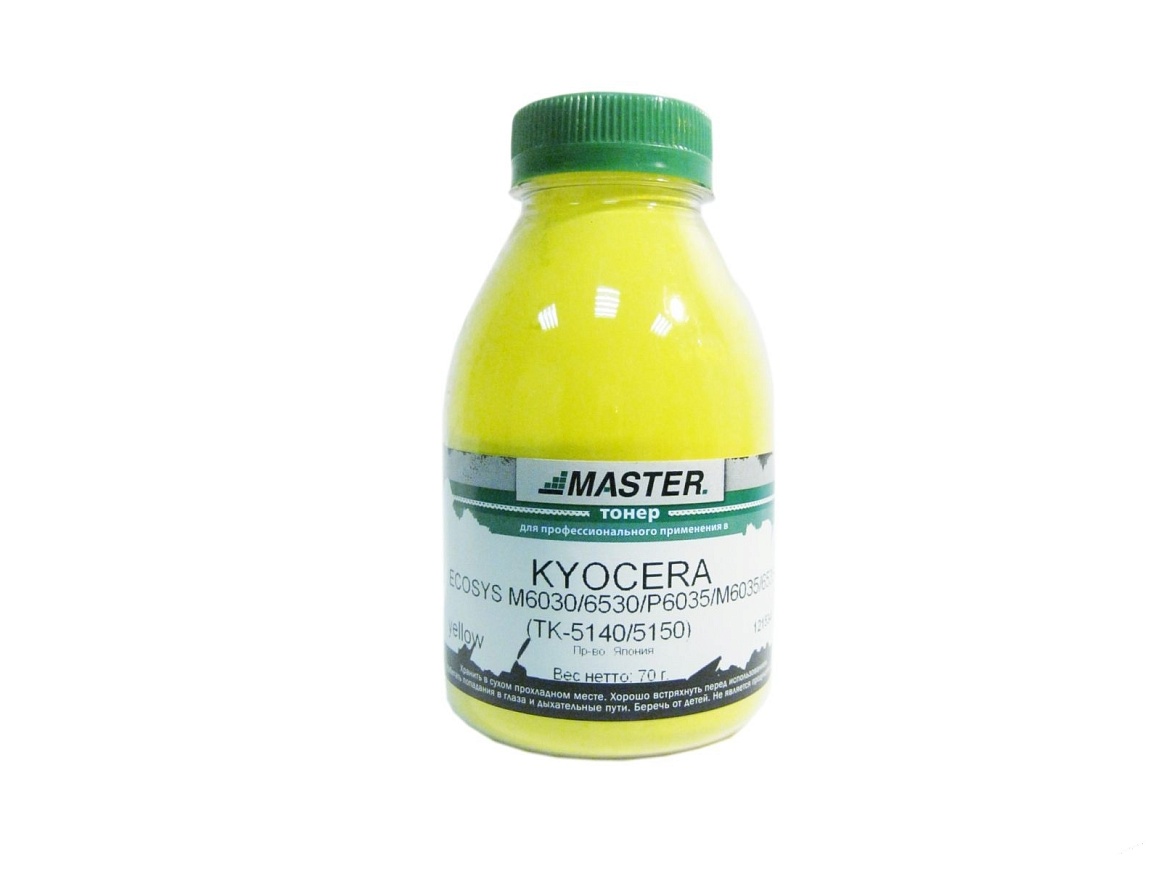 Тонер Kyocera Mita ECOSYS M6030/6530/P6035/6130/M6035/6535, TK-5140 для TK-5150/ TK-5280 требуется 2 шт, 70г/банка, yellow, 5K