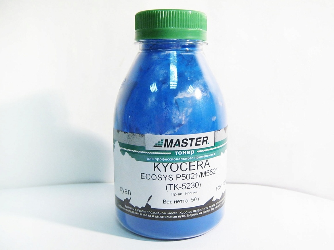 Тонер Kyocera Mita ECOSYS P5021/M5521, TK-5230, 50г/банка, cyan, 2,2K