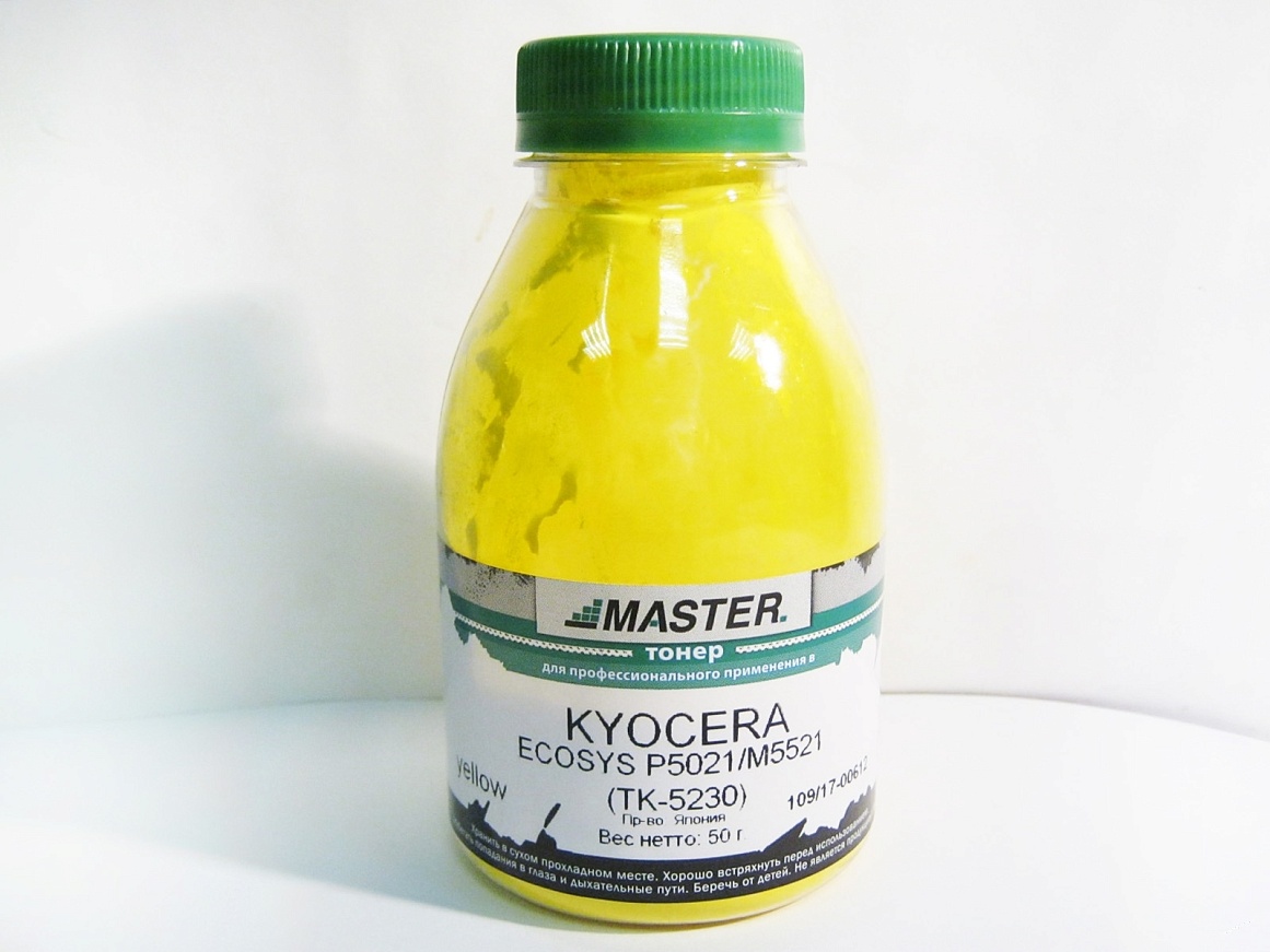 Тонер Kyocera Mita ECOSYS P5021/M5521, TK-5230, 50г/банка, yellow, 2,2K