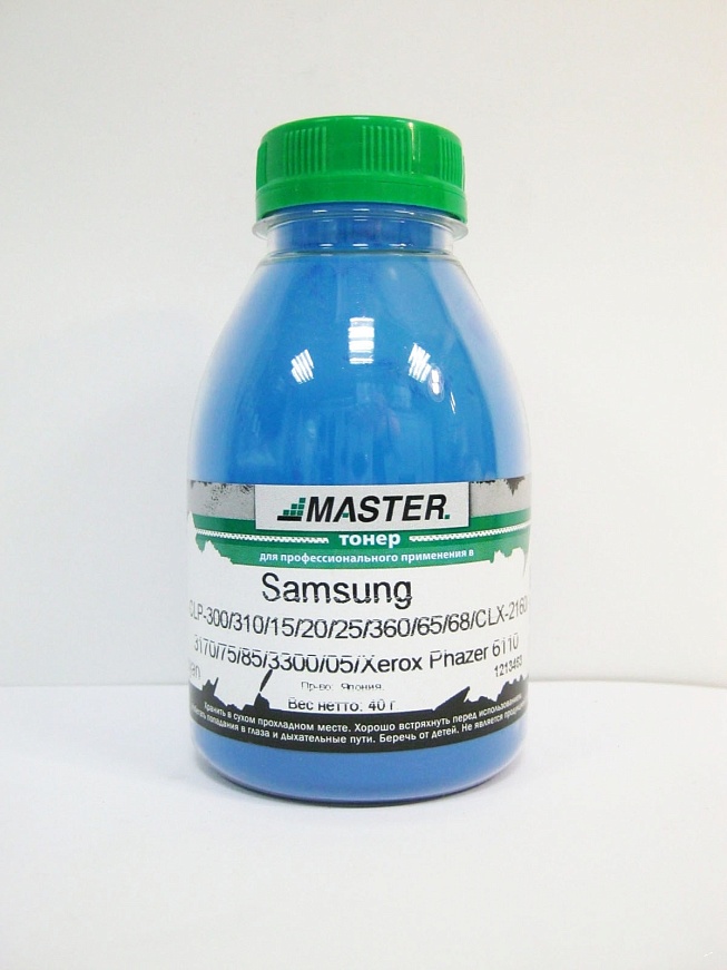 Тонер Samsung CLP-300/310/315/320/325/360/365/CLX-2160/3170/3175/85/3300/3305/Xerox Phaser 6110/Xpress C410/C460/C430/C48, cyan, 40г/б, 1K