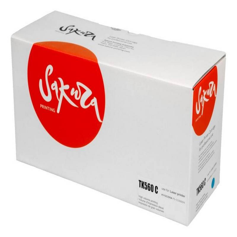 Картридж Sakura TK-560 C (1T02HNCEU0) для Kyocera Mita FS-C5300DN/FS-C5350DN/6030cdn, голубой, 10000 к.