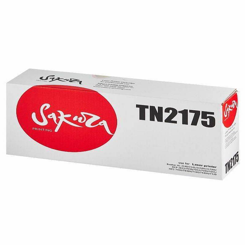 Картридж Sakura TN2175 для Brother HL-2140 WDCP-7045 MFC-7320 HL-2170 WDCP-2822 WDCP-7030 WDCP-7032 WDCP-7040 HL-2141 HL-2150N MFC-7450 MFC-7840N