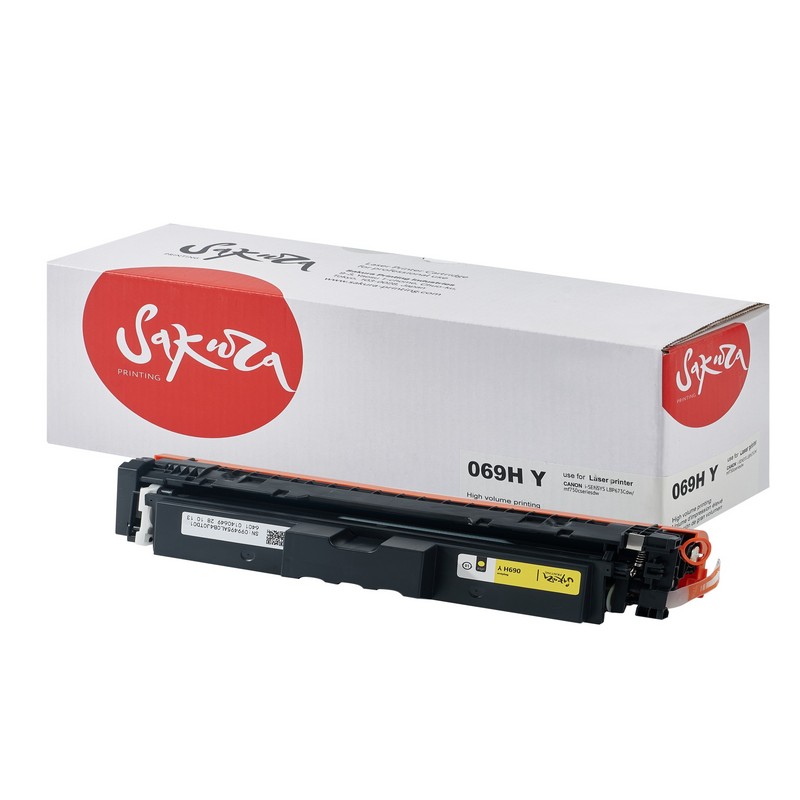 Картридж Sakura 069H Y (5095C002) для Canon I-Sensys LBP-673Cdw MF750C MF725, желтый, 5500к.