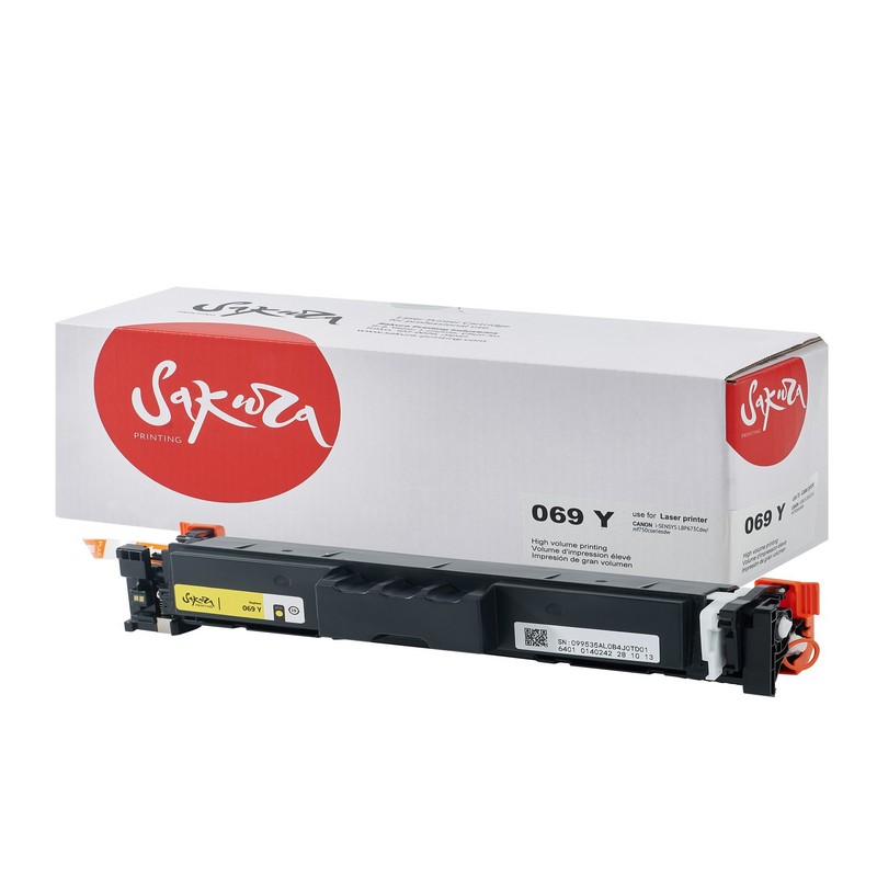 Картридж Sakura 069 Y ECO (5091C002) для Canon I-Sensys LBP673Cdw/ MF750C /MF725, желтый, 1900к. ECO (чип без счетчика копий)