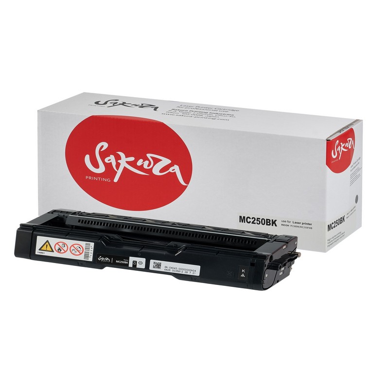 Картридж Sakura MC250 BK ( 408352 ) для Ricoh PC300W MC250FWB, черный, 2300 к.