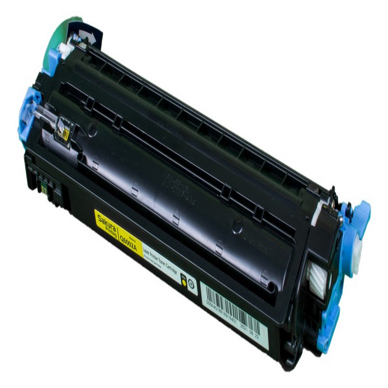 Картридж Sakura Q6002A (124A) для HP, желтый, 2000 к.