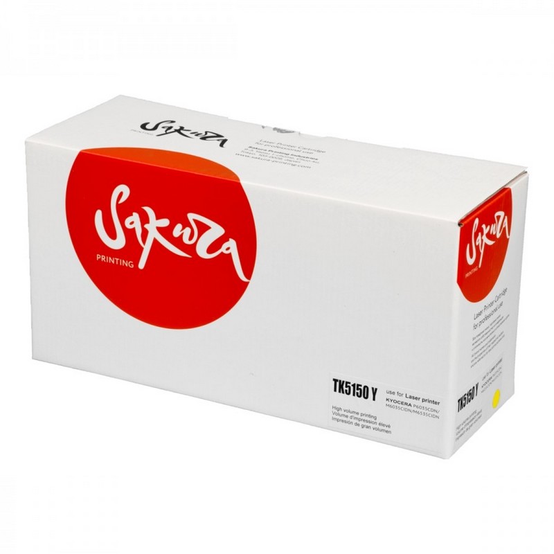 Картридж Sakura TK-5150 Y (1T02NSANL0) для Kyocera Mita, желтый, 10000 к.