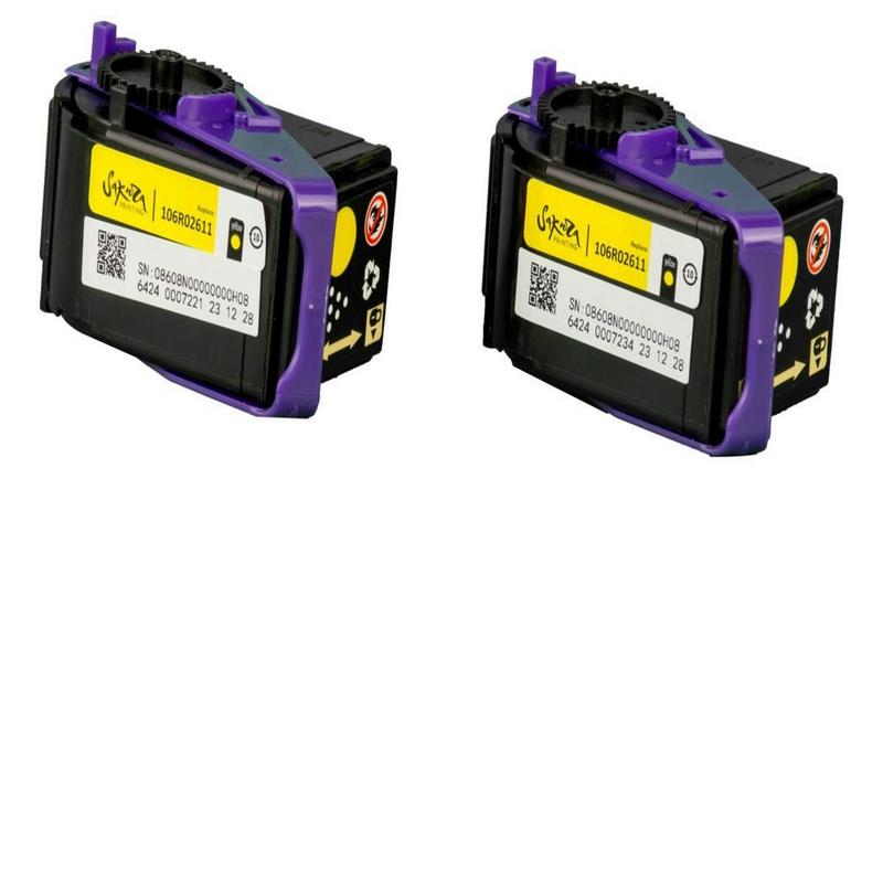 Картридж Sakura 106R02611 для XEROX, желтый, 4500+4500 = 9000 к.