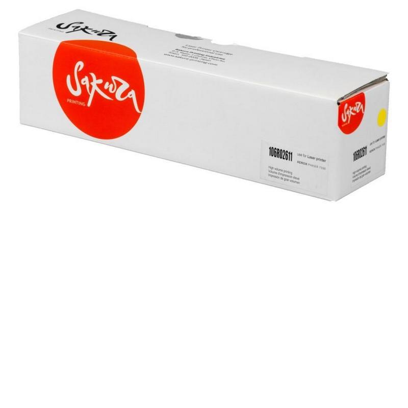 Картридж Sakura 106R02611 для XEROX, желтый, 4500+4500 = 9000 к.