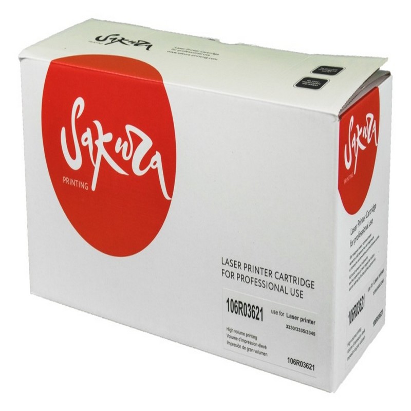 Картридж Sakura 106R03621 для XEROX, черный, 8500 к.