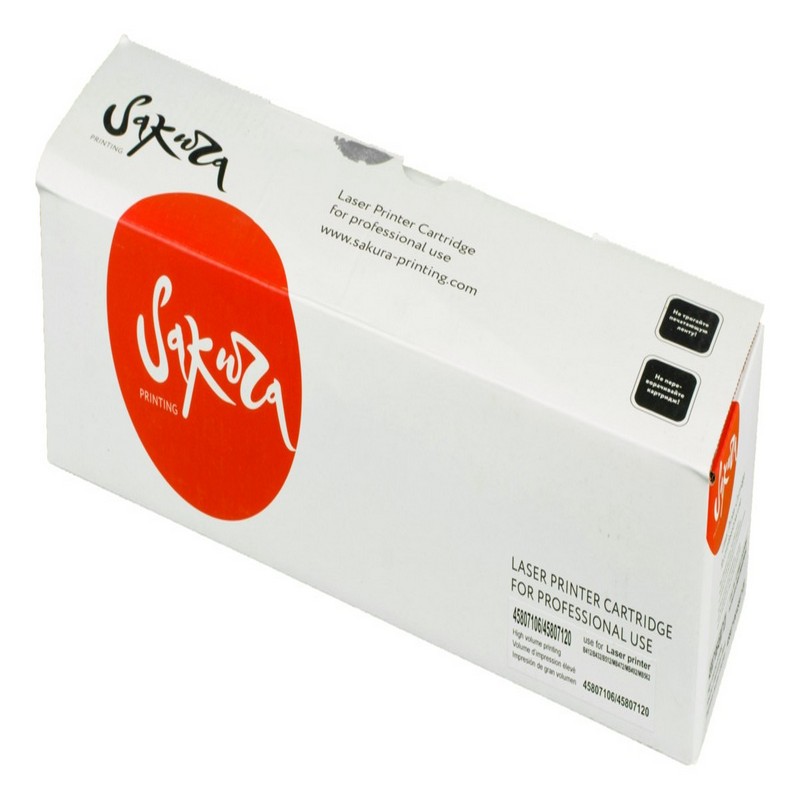 Картридж Sakura 45807106 45807120 для OKI, черный, 7000 к.