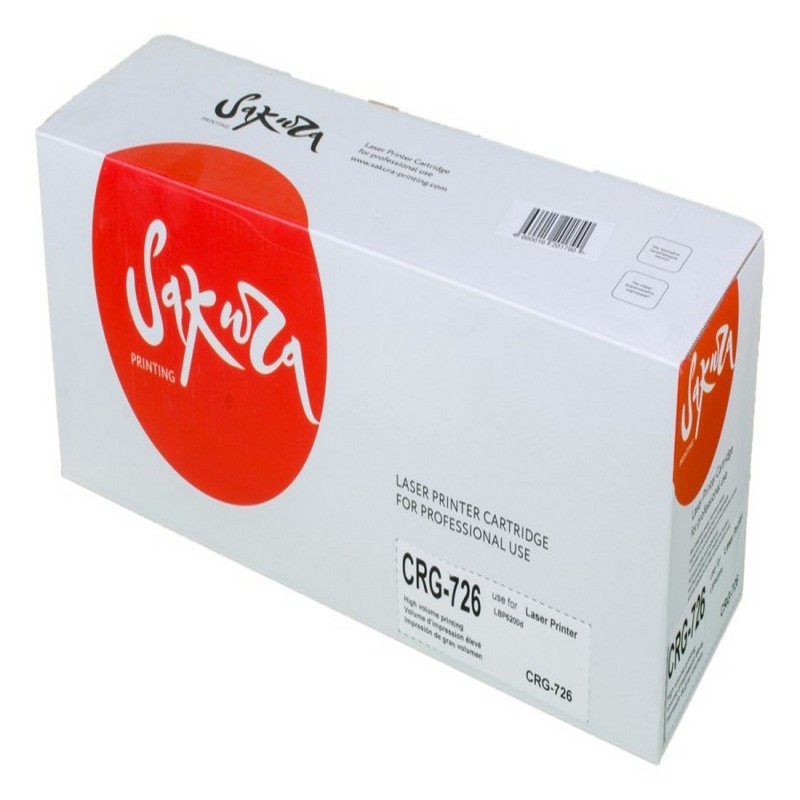 Картридж Sakura 726 (3483B002) для Canon LBP-6200d, черный, 2100 к.