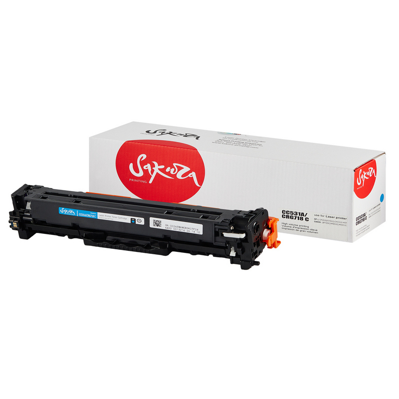 Картридж Sakura CC531A CRG718C для HP, Canon LJ CM2320fxiMFP/LJ CM2320nMFP/LJ CM2320nfMFP/LJ CP2025/LJ CP2025n/LJ CP2025dn/LJ CP2025x, голубой, 2800 к.