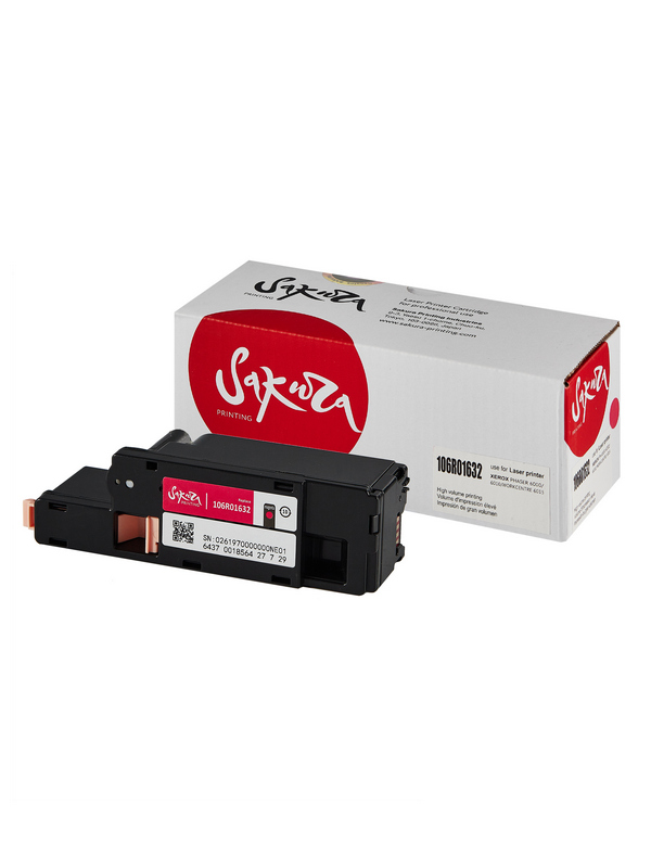 Картридж Sakura 106R01632 для XEROX, пурпурный, 1000 к.