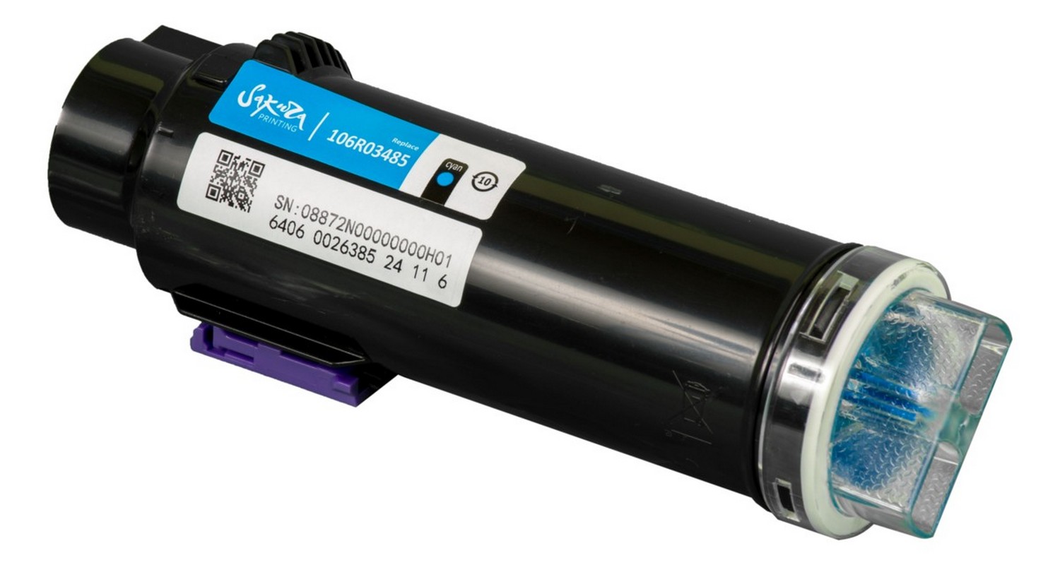Картридж Sakura 106R03485 для XEROX, голубой, 2400 к.