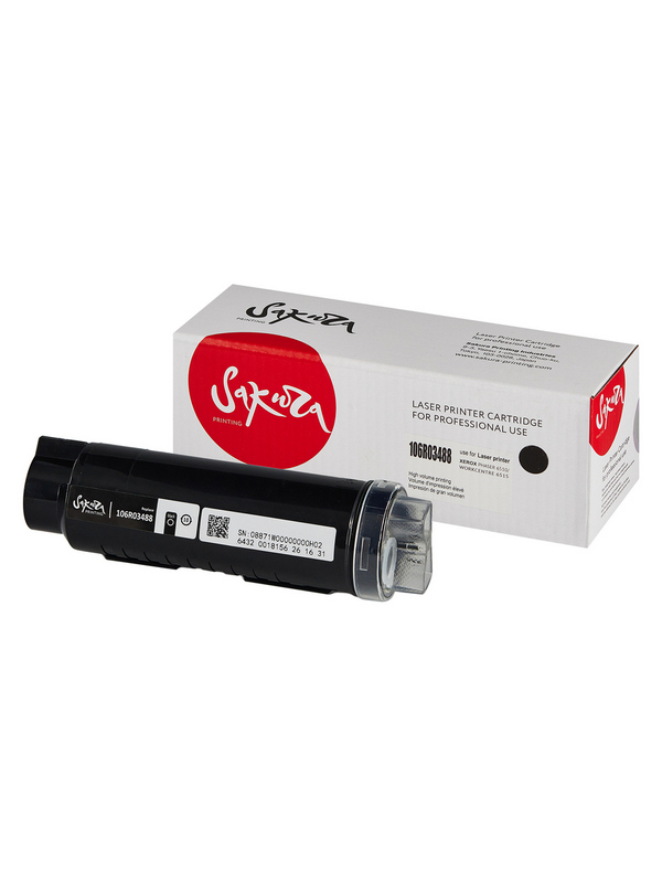 Картридж Sakura 106R03488 для XEROX, черный, 5500 к.
