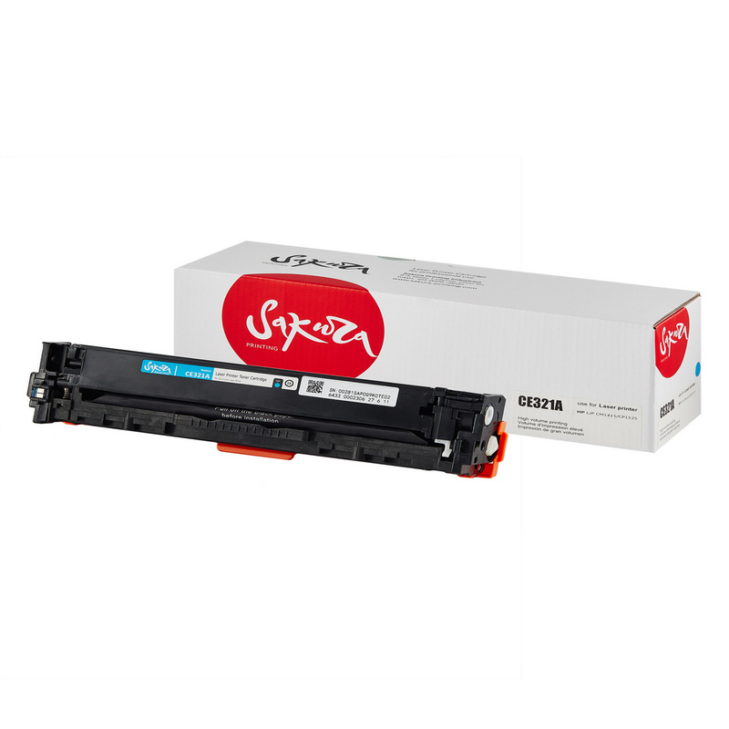 Картридж Sakura CE321A (128A) для HP, голубой, 1300 к.
