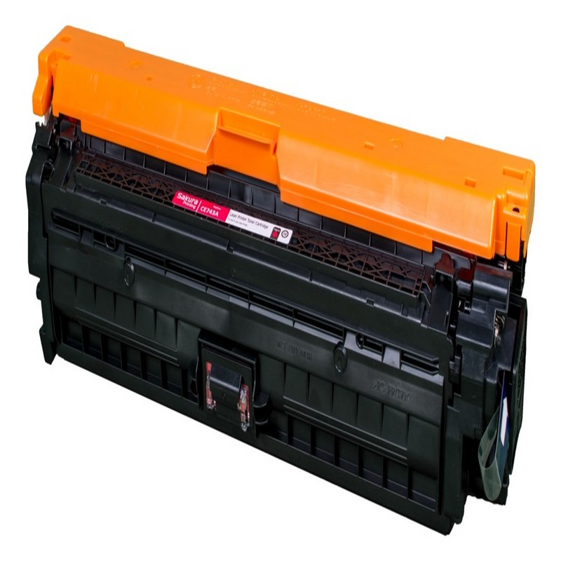Картридж Sakura CE743A (307A) для HP, пурпурный, 7300 к.