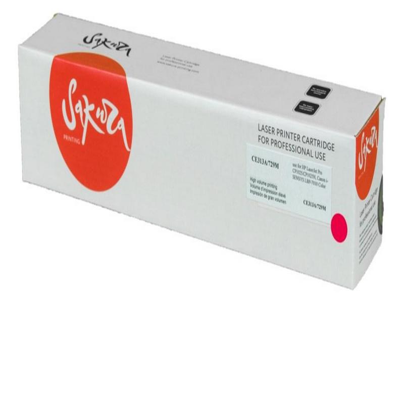Картридж Sakura CE313A 729 M для HP, Canon, пурпурный, 1000 к.