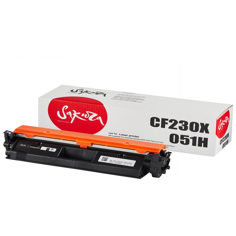 Картридж Sakura CF230X 051H для HP, Canon, черный, 4100 к.