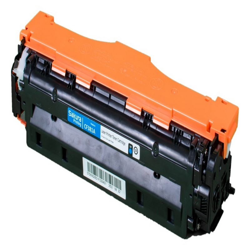 Картридж Sakura CF381A (312A) для HP, голубой, 2700 к.