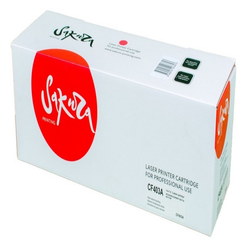 Картридж Sakura CF403A (201A) для HP, пурпурный, 1400 к.