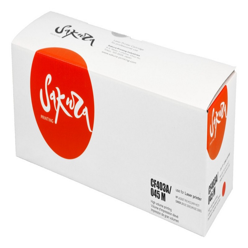 Картридж Sakura CF403A 045 M для HP, Canon, пурпурный, 1300 к.