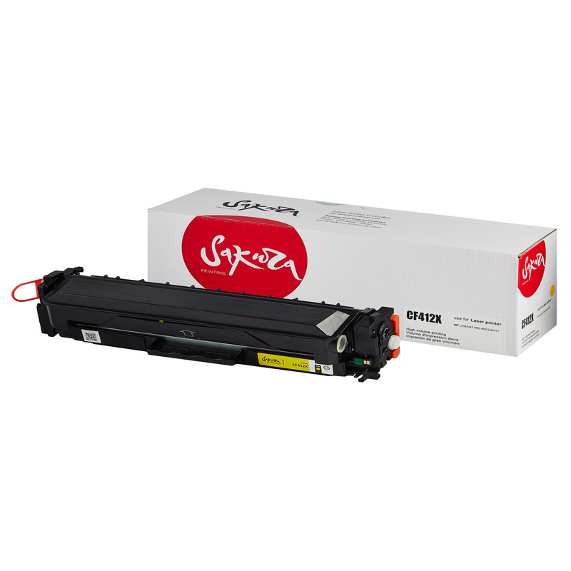 Картридж Sakura CF412X (410X) для HP, желтый, 5000 к.