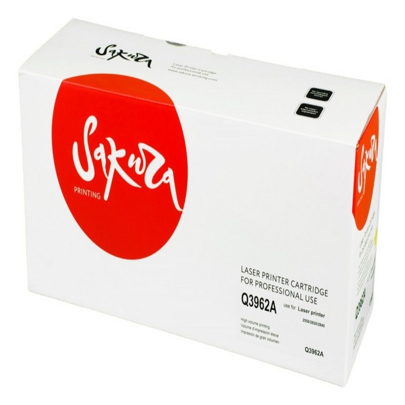 Картридж Sakura Q3962A (122A) для HP, желтый, 4000 к.