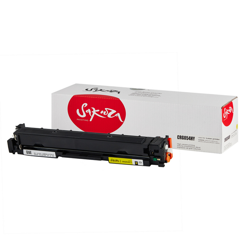 Картридж Sakura 054HY (3025C002) дл я Canon LB P621Cw/P623Cdw/MF641Cw/643Cdw/645Cx, желтый, 2300 к.