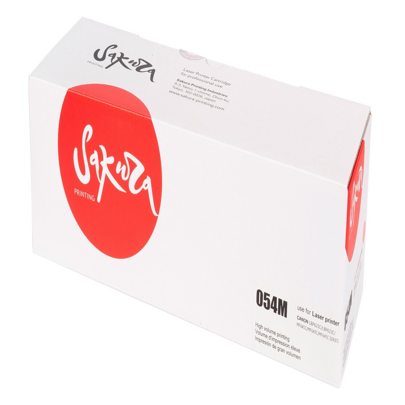 Картридж Sakura 054 M (3022C002) для Canon LB P621Cw/P623Cdw/MF641Cw/643Cdw/645Cx, пурпурный, 1200 к.