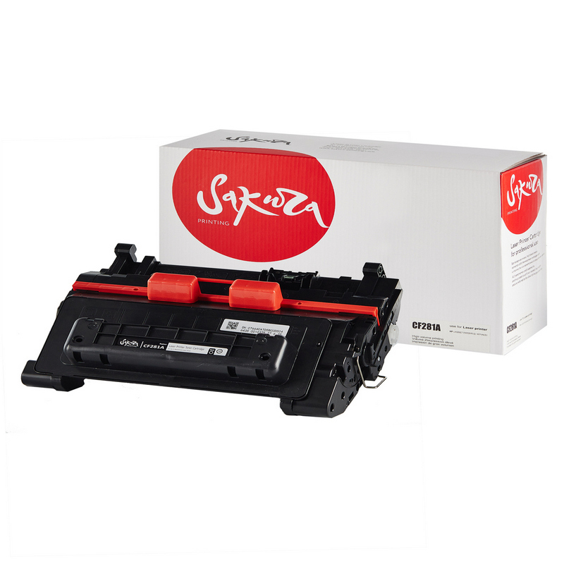 Картридж Sakura CF281A (81A) для HP, черный, 10500 к.