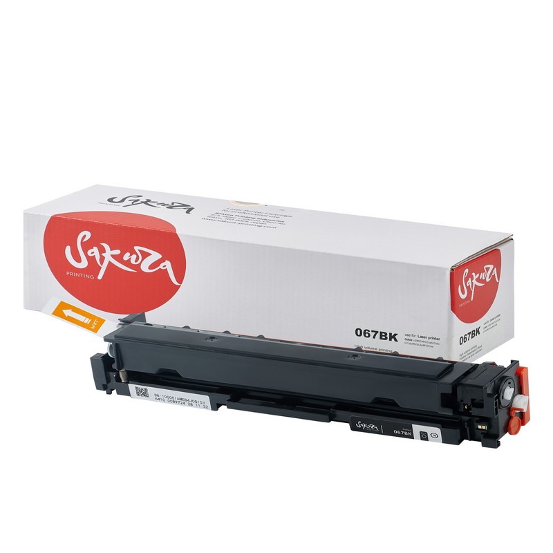 Картридж Sakura 067 BK ECO (5102C002 ) для Canon i-SENSYS LBP631/LBP633/MF651/MF655/MF657, черный, 1400 к. ECO (чип без счетчика копий)
