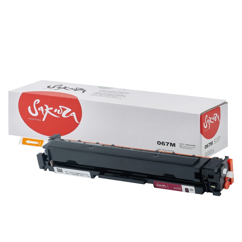 Картридж Sakura 067 M (5100C002) для Canon, пурпурный, 1300 к.