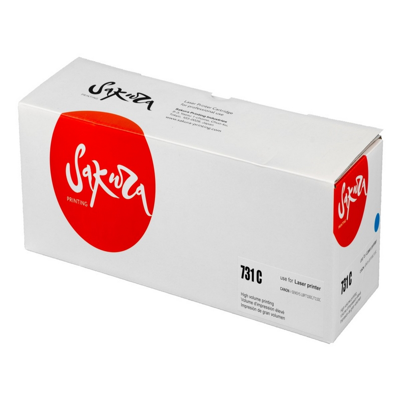Картридж Sakura 731 C (6271B002) для Canon, голубой, 1500 к.