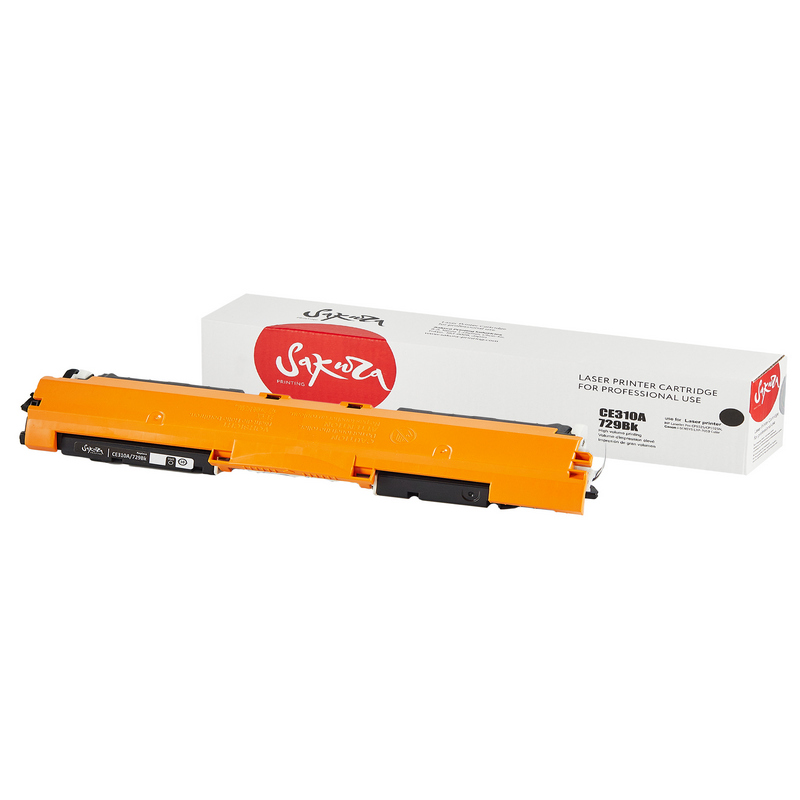 Картридж Sakura CE310A 729 Bk для HP, Canon, черный, 1200 к.