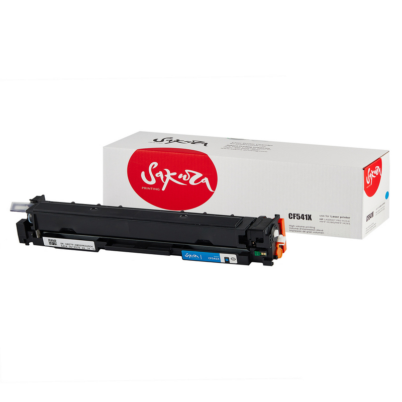 Картридж Sakura CF541X (203X) для HP, голубой, 2500 к.