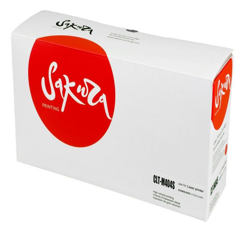 Картридж Sakura CLT-M404S для Samsung, пурпурный, 1500 к.