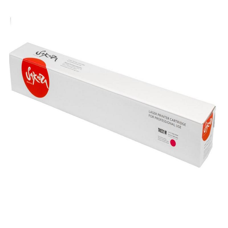 Картридж Sakura KM TN-221 M (A8K3350) для Konica Minolta bizhubC227/bizhubC287, пурпурный, 21000 к.  TN221
