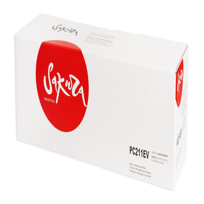 Картридж Sakura PC-211EV PC-211P XL для Pantum PP2500M6500/M6600, черный, 6000 к.