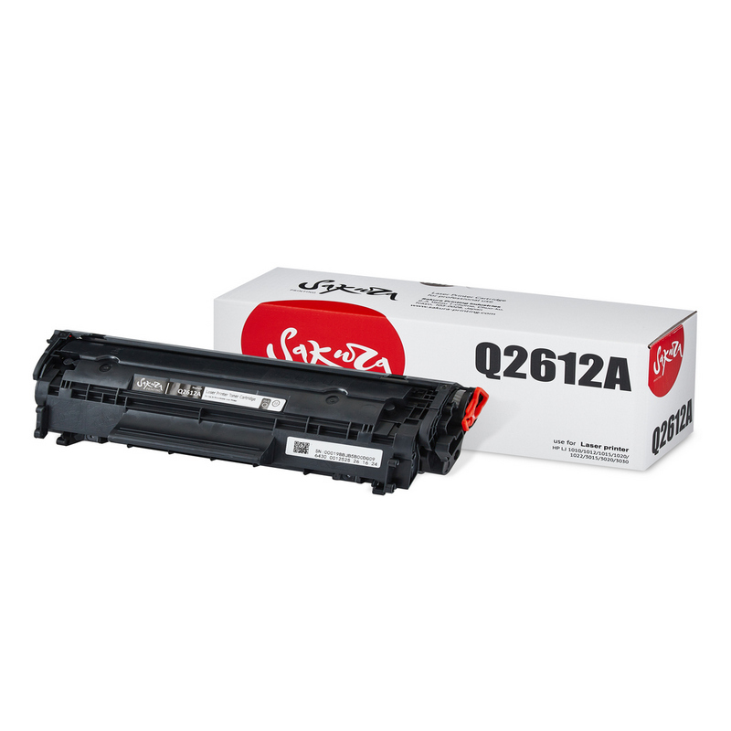 Картридж Sakura Q2612A (12A) для HP, черный, 2000 к.