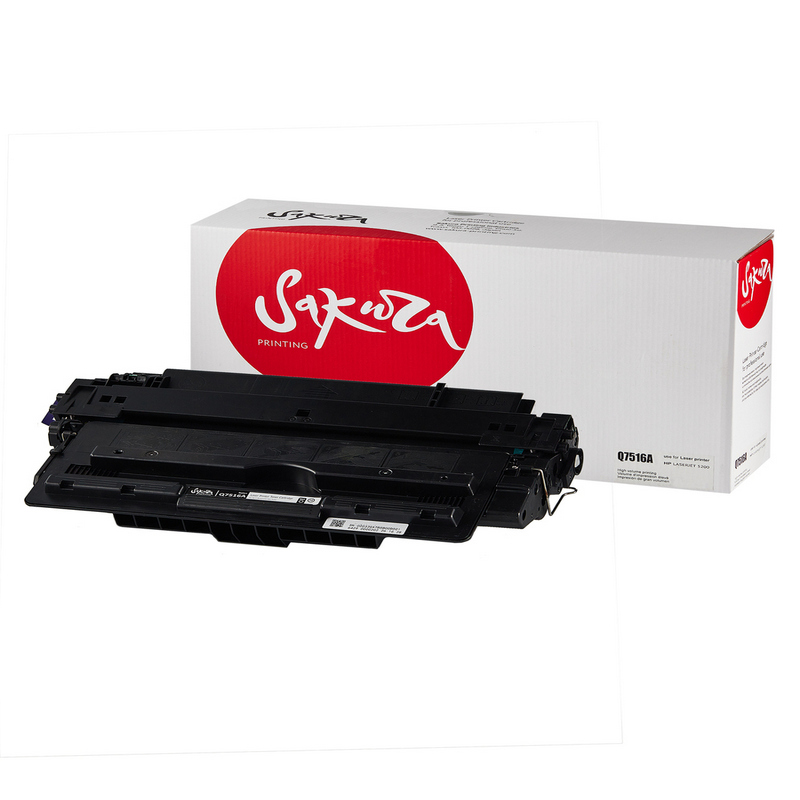 Картридж Sakura Q7516A (16A) для HP, черный, 12000 к