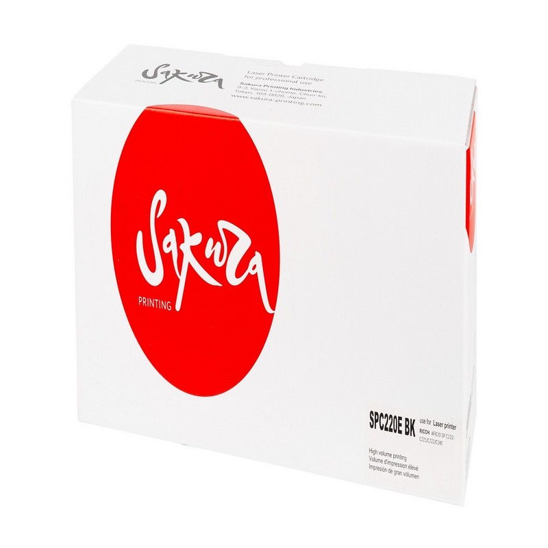 Картридж Sakura SPC220E BK для Ricoh, черный, 2300 к.  SP C220E