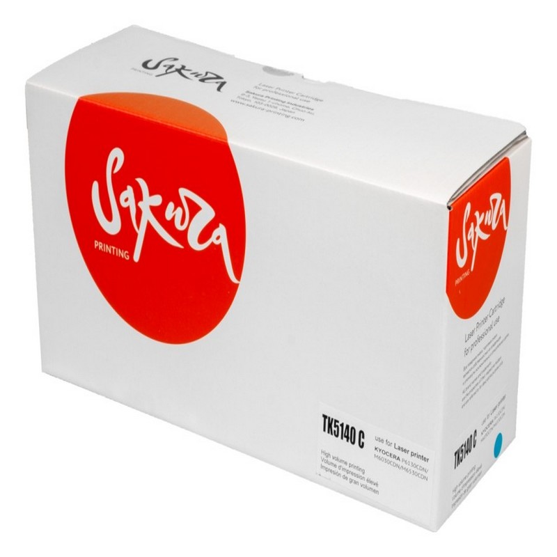 Картридж Sakura TK5140 C (1T02NRCNL0) для Kyocera Mita, голубой, 5000 к.   TK-5140