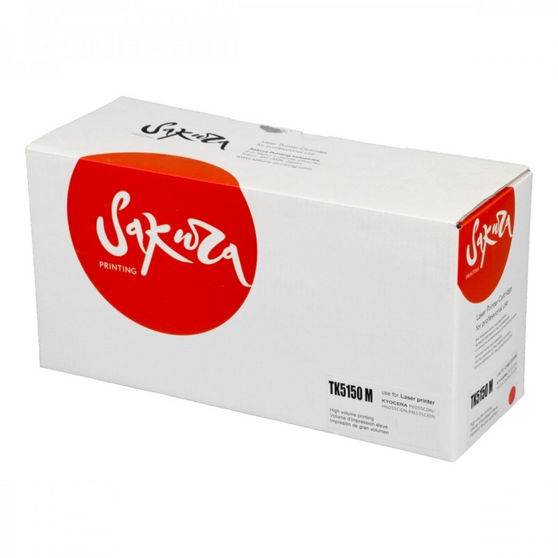 Картридж Sakura TK5150 M (1T02NSBNL0) для Kyocera Mita, пурпурный, 10000 к.   TK-5150